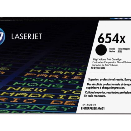 HP 654X High Yield Black Original LaserJet Toner Cartridge Laser cartridge 20500páginas Preto