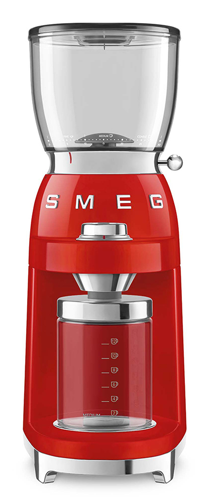 Moinho de Café 150W CGF11RDEU (Vermelho/Transparente) - SMEG