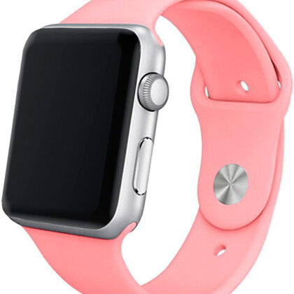 Correia Apple Watch Series 1/2/3/4/5/6/7/SE (42 / 44mm) Borracha (Rosa) - COOL
