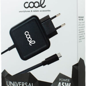 Carregador Rede Universal p/ Computador Portátil 45W Tipo-C - COOL