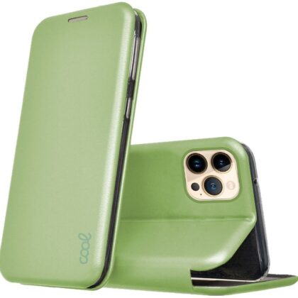 Capa Livro p/ iPhone 13 Pro Max Elegance (Verde Pistacho) - COOL