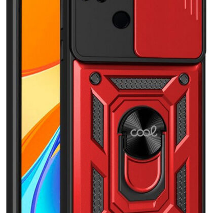 Capa c/ Anel p/ Xiaomi Redmi 9C / 10A (Vermelho) - COOL