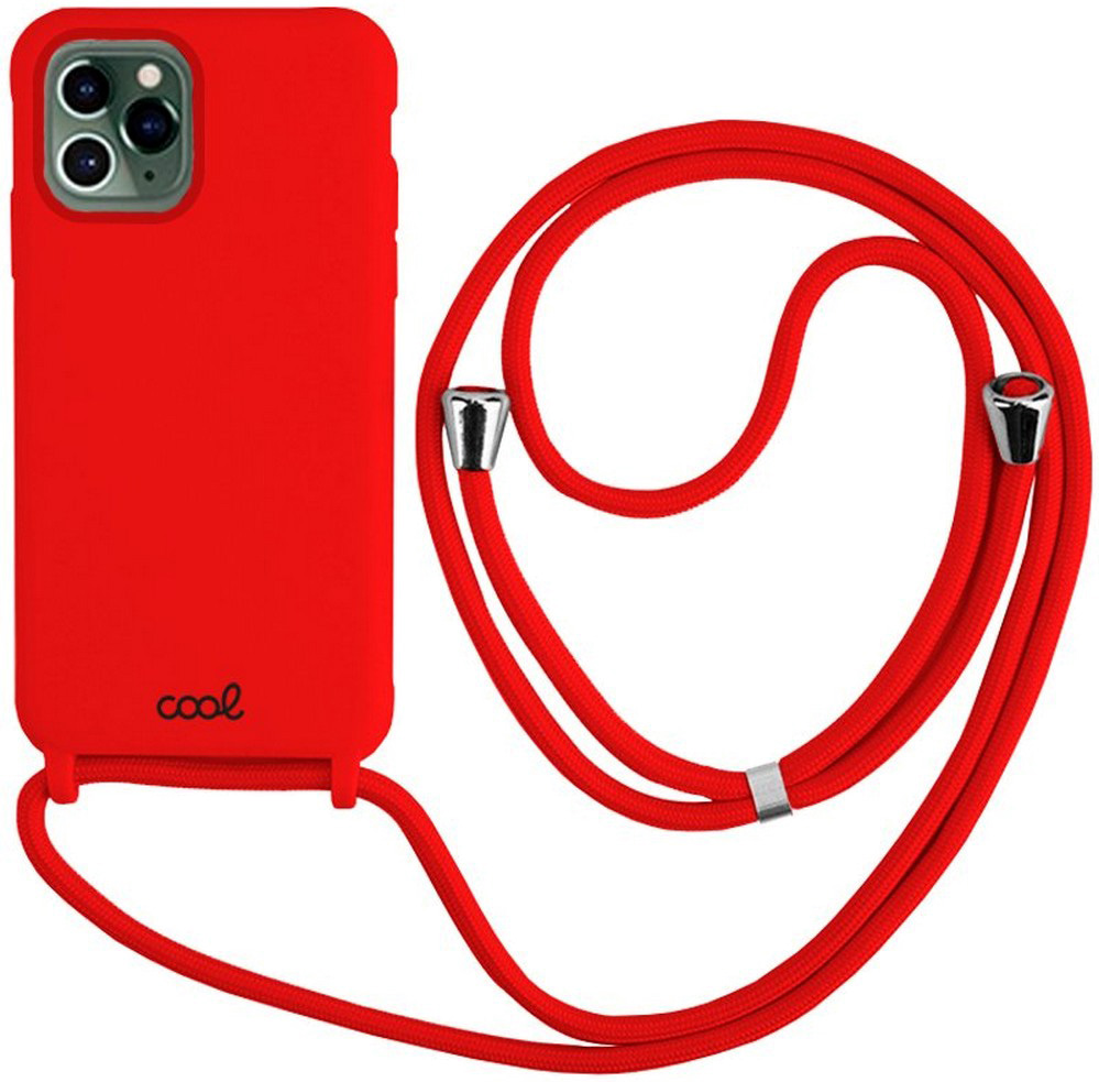 Capa c/ Cordão p/ iPhone 14 Pro (Vermelho) - COOL