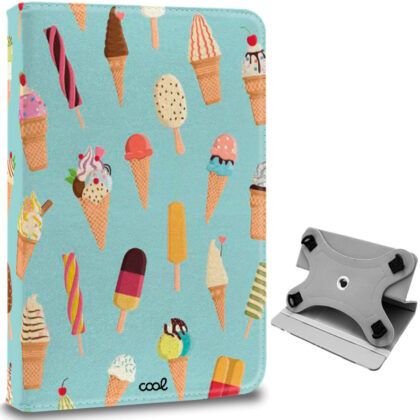 Capa Ebook / Tablet 9.7 - 11 poleg. Couro Sintético Sorvetes (Quadrado) - COOL
