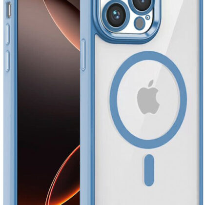 Capa p/ iPhone 16 Pro Max Magnética Borde Celeste - COOL