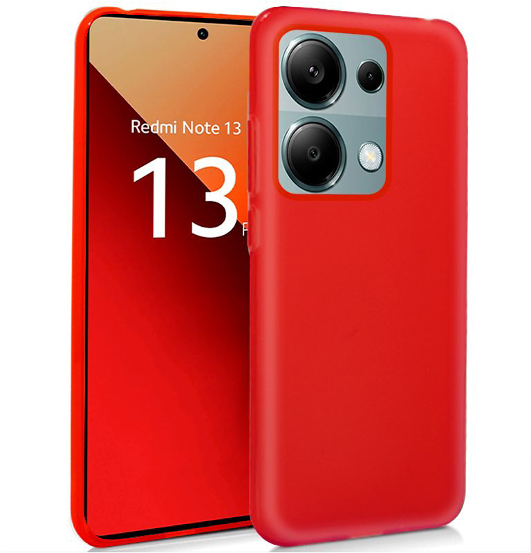 Capa de Silicone p/ Xiaomi Redmi Note 13 Pro / Note 14S / Poco M6 Pro (vermelha) - COOL
