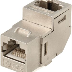 Adaptador 90º Keystone RJ45 Cat.6A FTP Fêmea-Fêmea