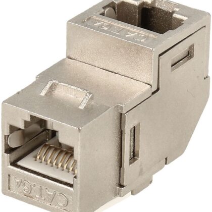 Adaptador 90º Keystone RJ45 Cat.6A FTP Fêmea-Fêmea