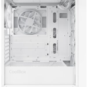 Caixa ATX GridLine Vidro Temperado (Branco) - COOLBOX