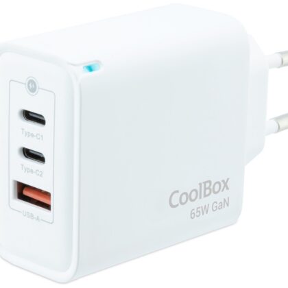 Carregador Universal GaN 65W (2x USB-C/USB-A) - COOLBOX