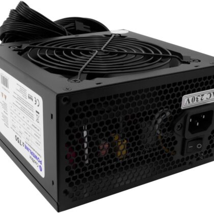 Fonte de Alimentação Powerline II 750W 20+4 pin ATX (Preto) - COOLBOX
