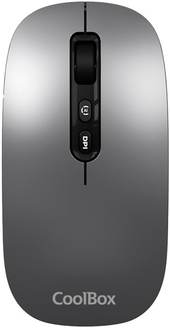 Rato Ótico W02 RF Wireless + Bluetooth 1600DPI (Cinza) - COOLBOX