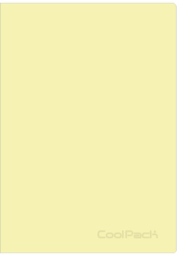 Caderno A5 Quad. PP Pastel Powder Yellow - COOLPACK