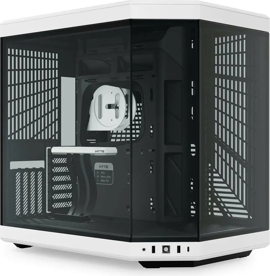 Caixa Extended-ATX Y70 Tempered Glass Preto/ (Branco) - HYTE