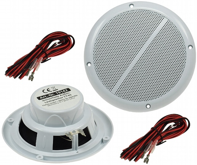Pack 2x Altifalantes de Tecto Interior/Exterior (À Prova de Água) 6,5 100W 8ohm (Branco)