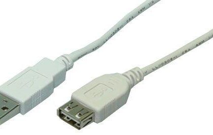 Cabo USB A Macho - USB A Fêmea Cinzento (2 mts) - LOGILINK