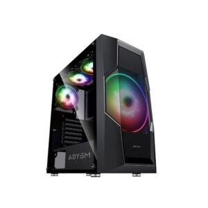 Caixa Gaming ABYSM Danube Hron Vidro Temperado Argb 1x Usb3.0 1x Usb2.0 – Preto