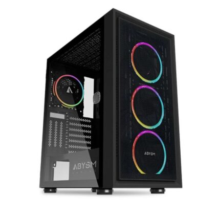 Caixa Gaming ABYSM Danube Kamp Com Vidro Temperado 1x Usb 3.0 2x Usb 2.0 - Preto