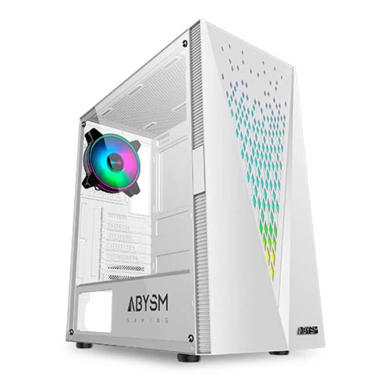 Caixa Gaming ABYSM Danube Kolpa Argb Com Vidro Temperado - Branco