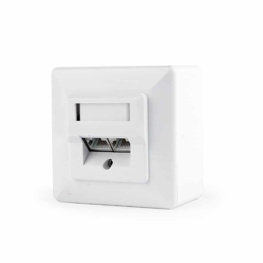 Caixa de Parede com duas RJ45 Cat6