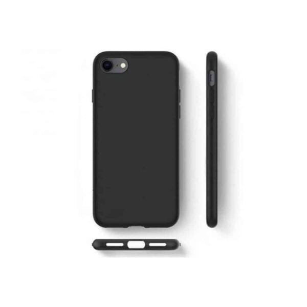 Capa Iphone 7 TPU Preta Com Proteção frontal tipo Película