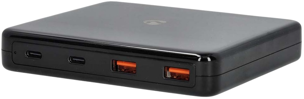 Carregador Desktop Universal GaN 65W 2x USB-A + 2x USB-C (Preto) - NEDIS