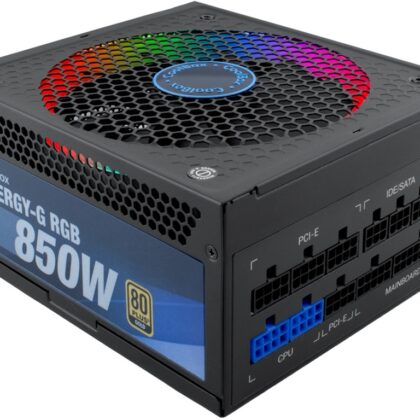 Fonte de Alimentação Energy-G 850W RGB 80 Plus Gold Modular (Preto) - COOLBOX