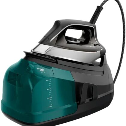 Ferro de Engomar a Vapor c/ Caldeira DG8627 Perfect Steam Pro 2400W 1.1L (Preto/Verde) - ROWENTA