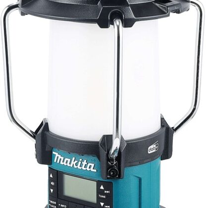 Rádio a Bateria Portátil c/ Bluetooth e Lanterna DMR056 (Preto/Azul) - MAKITA