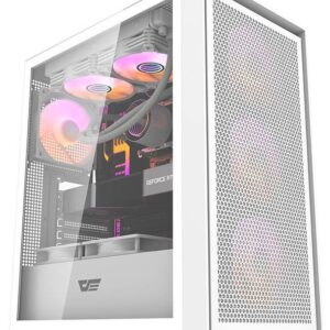 Caixa ATX DRX70 MESH + 4 Ventoinhas RGB (Branco) - DARKFLASH