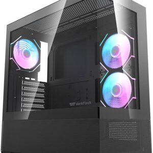 Caixa ATX DS900 AIR + 6 Ventoinhas aRGB (Preto) - DARKFLASH