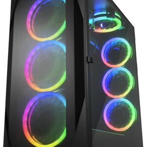 Caixa ATX REV300 RGB (Preto) - SHARKOON