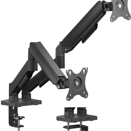 Suporte de Mesa p/ 2 Monitores 9Kg 17-32 (Preto) - AISENS