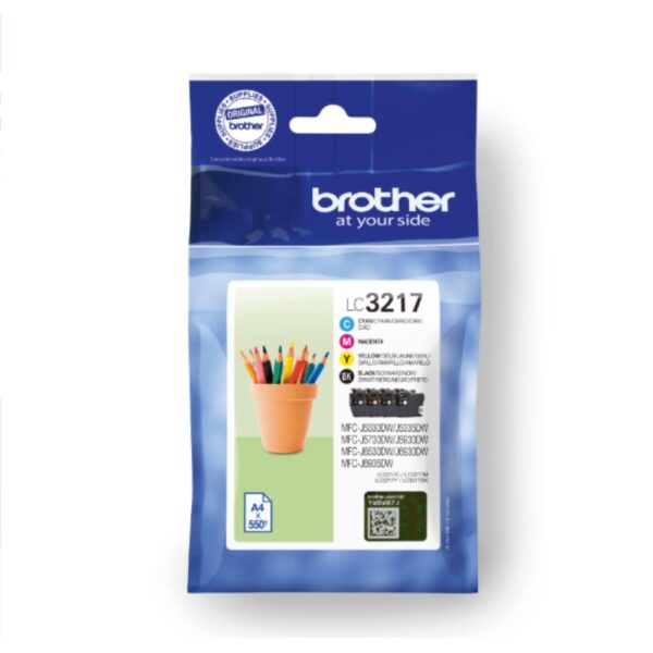 Tinteiro Original Multipack Brother LC3217VAL Azul Amarelo Magenta Preto