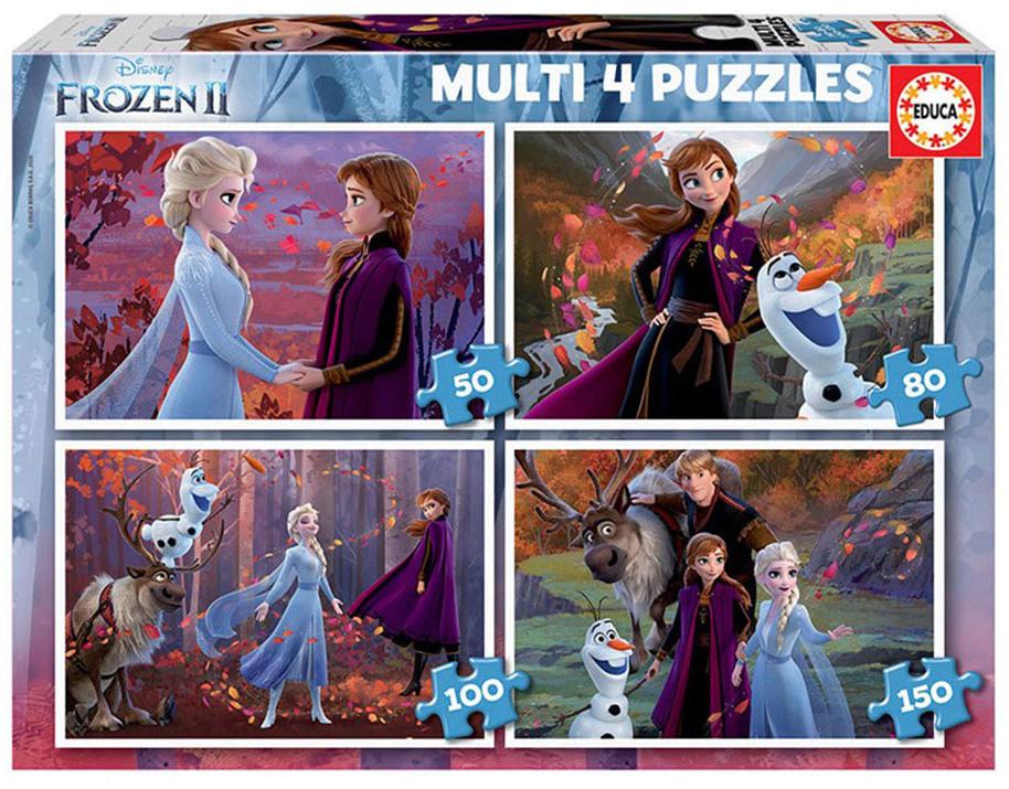 4x Puzzles Progressivos Frozen 2 - EDUCA