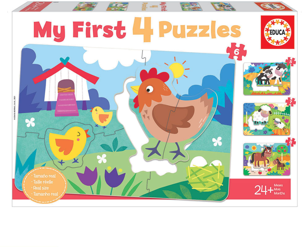 My First Puzzles Animais da Quinta 5-6-7-8 - EDUCA