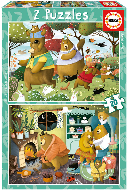 Puzzle Junior 2X20 Contos da Floresta - EDUCA