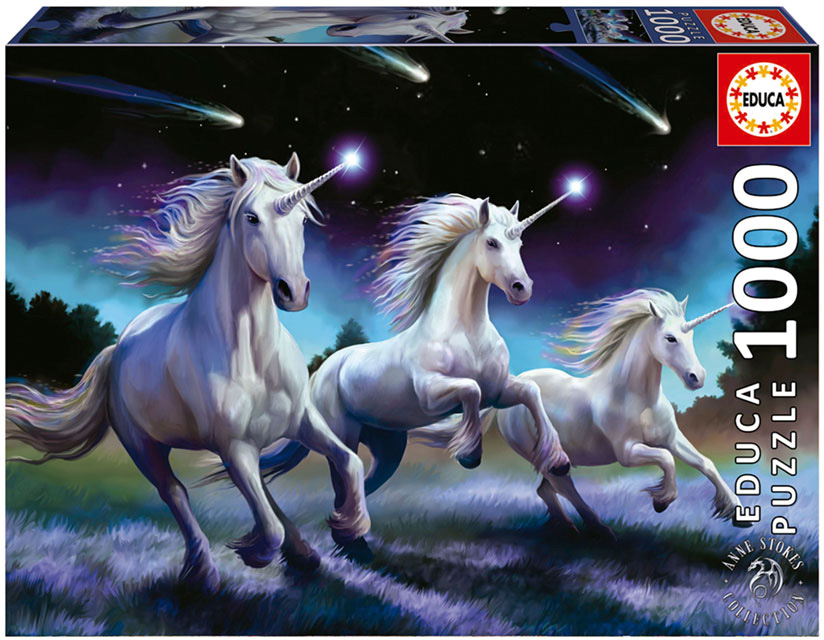 Puzzle 1000 Unicórnios, Anne Stokes - EDUCA