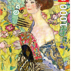 Puzzle 1000 Dama com Leque, Gustav Klimt – EDUCA