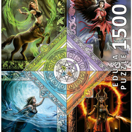 Puzzle 1500 Elemental Magic Star Chart, Anne Stokes - EDUCA