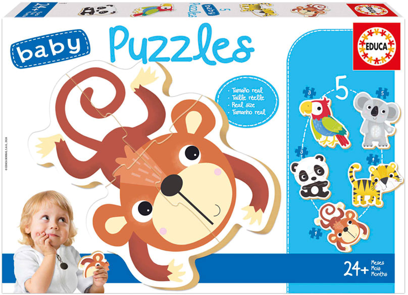 5 Baby Puzzles Fauna Selvagem - EDUCA