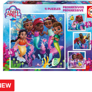 4x Puzzles Progressivos Ariel 12-25 - EDUCA