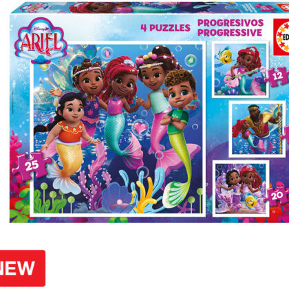 4x Puzzles Progressivos Ariel 12-25 - EDUCA