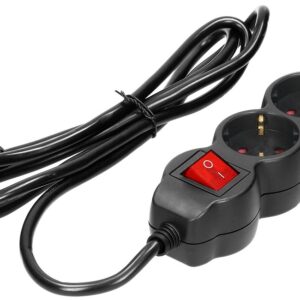 Extensão Tripla c/ Interruptor (5 mts) - Preto