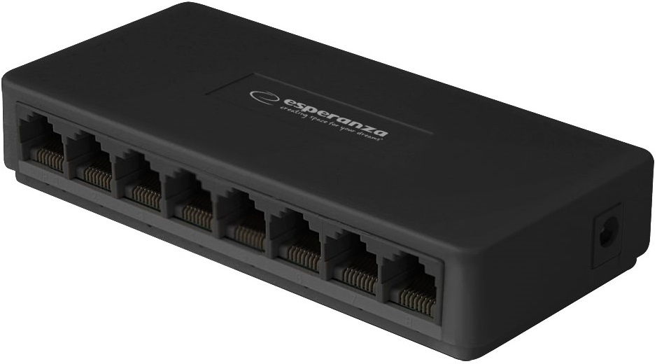 Switch GIGABIT 10/100/1000Mbps (8 Portas) - ESPERANZA
