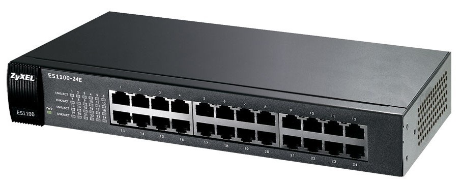 Switch 24 Portas 10/100 Mbps Não-Gerido (Preto) - ZYXEL