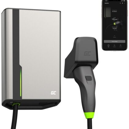 Estação de Carregamento p/ Carro Elétrico HabuDen Wallbox 22kW / 32A Cabo Tipo 2 (5m) - GREEN CELL