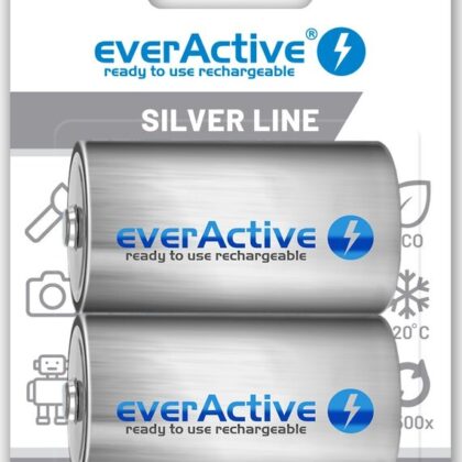 Blister 2 Pilhas Recarregaveis NI-MH - D / R20 1,2V 5500mAh (min 5000mAh) RTU - everActive