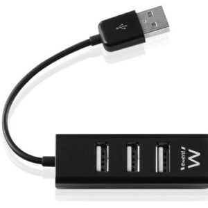 Hub USB 4 Portas 480Mbit/s (Preto) - EWENT