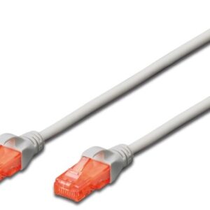 Cabo de Rede RJ45 Cat6 U/UTP Branco (50cm) - EWENT